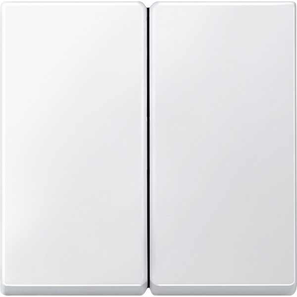 Накладка 2-клавишного выключателя SysM полярно-белая стойкая к царапинам (434519)