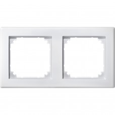 Рамка 2-постовая M-Smart SysM полярно-белая стойкая к царапинам (462219)