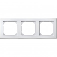 Рамка 3-постовая M-Smart SysM полярно-белая стойкая к царапинам (462319)