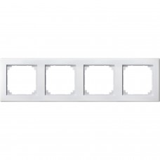 Рамка 4-постовая M-Smart SysM полярно-белая стойкая к царапинам (462419)