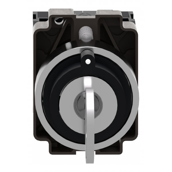 Ключовий перемикач, Easy Harmony XB2, метал, чорний, 22 мм, 3 положення, з фіксацією, 2 сторони висувні, 2NO (XB2BG53C)