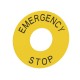 Табличка с надписью, Easy Harmony XB2, желтая, 60 мм, пластик, отметка ''EMERGENCY STOP'' (ZB2BY9330C)