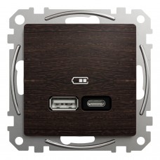 USB розетка А+С, венге (SDD181405U)