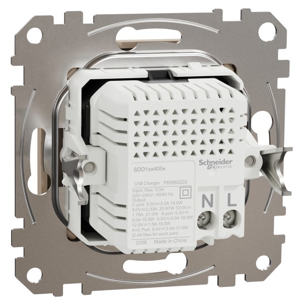 USB розетка А+С, береза ​​(SDD180405U)