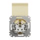 Розетка с заземлением и со шторками, с крышкой Береза ​​Sedna Elements (SDD180024)