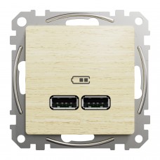 USB розетка A+A 2,1A Береза Sedna Elements (SDD180401)