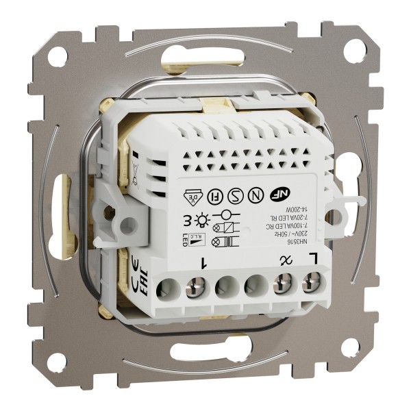 Универсальный поворотный LED димер RC/RL 5-200 Вт Береза ​​Sedna Elements (SDD180502)