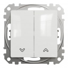 Вимикач для жалюзі Білий Sedna Design