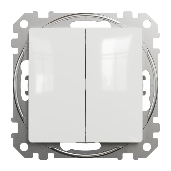 Двухклавишный переключатель белый Sedna Design (SDD111108) 