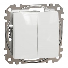 Двухклавишный переключатель белый Sedna Design (SDD111108) 