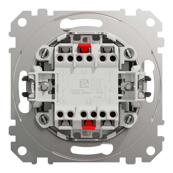 Двухклавишный переключатель белый Sedna Design (SDD111108) 
