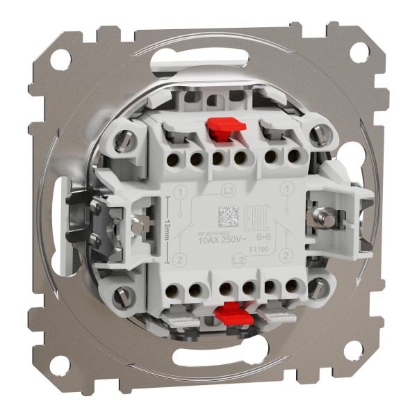 Двухклавишный переключатель белый Sedna Design (SDD111108) 