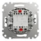 Кнопочный двухклавишный выключатель 10A, белый, Sedna Design & Elements (SDD111118)