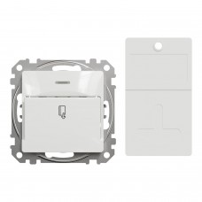 Картковий вимикач 10А, білий, Sedna Design & Elements
