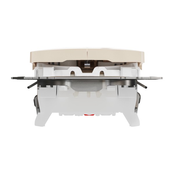 Двухклавишный выключатель с подсветкой Бежевый Sedna Design (SDD112105L)