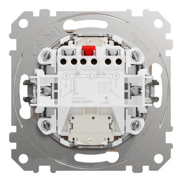 Двухклавишный выключатель с подсветкой Бежевый Sedna Design (SDD112105L)