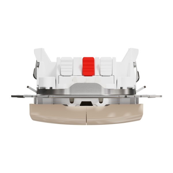Двухклавишный выключатель с подсветкой Бежевый Sedna Design (SDD112105L)