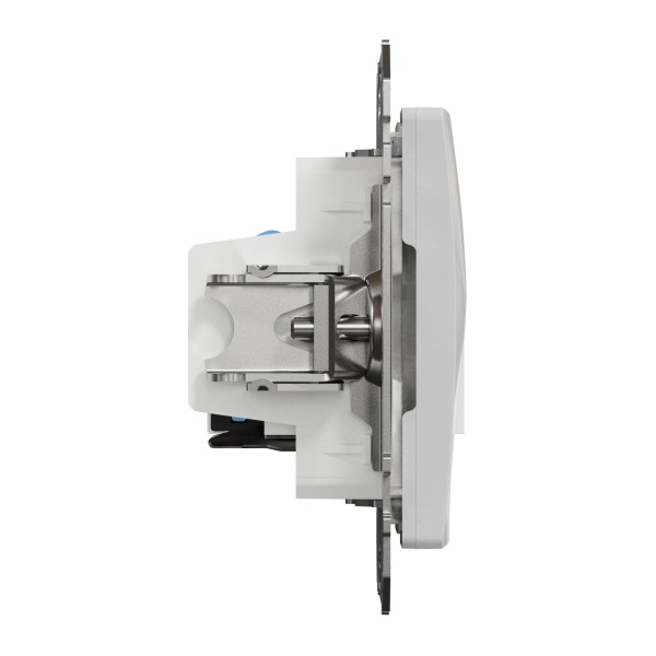 Розетка телекоммуникационная RJ45+RJ11 6UTP, алюминий, Sedna Design & Elements (SDD113468)