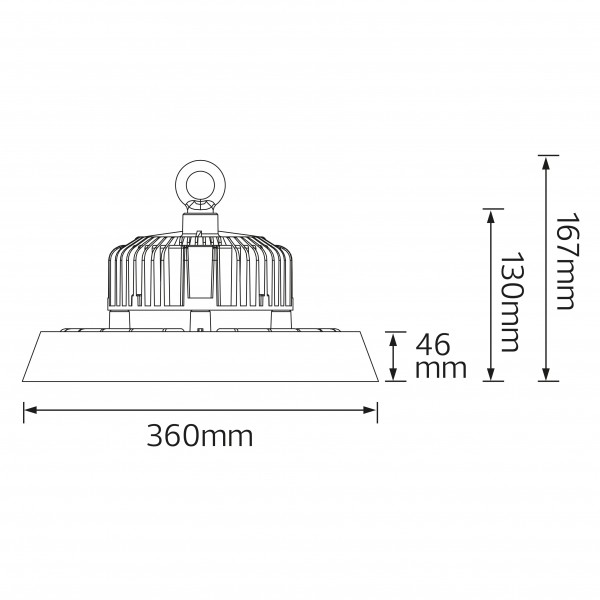 Светильник светодиодный для высоких потолков LED "HERKUL-200" 200 W (063-009-0200-010)