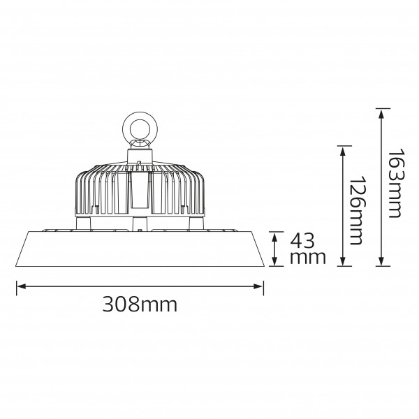 Світильник світлодіодний для високої стелі LED "HERKUL-150" 150 W (063-009-0150-010)