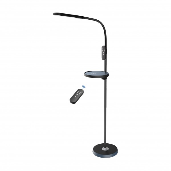 Світлодіодний LED торшер NORMAN-C чорний 15W бездротова підзарядка (046-005-0015-020)