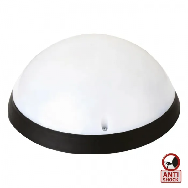 Світильник пластиковий вологозахист Акуа Повний Місяць Опал чорний (400-123-115)