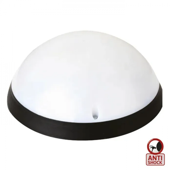 Світильник пластиковий Акуа Опал Повний Місяць LED 20W з датчиком руху чорний (400-425-115)