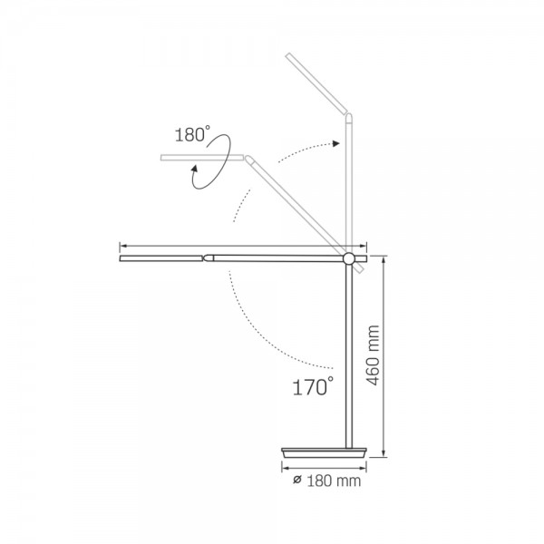 LED лампа настольная VIDEX VL-TF15W 20W 4100K белая (VL-TF15W)