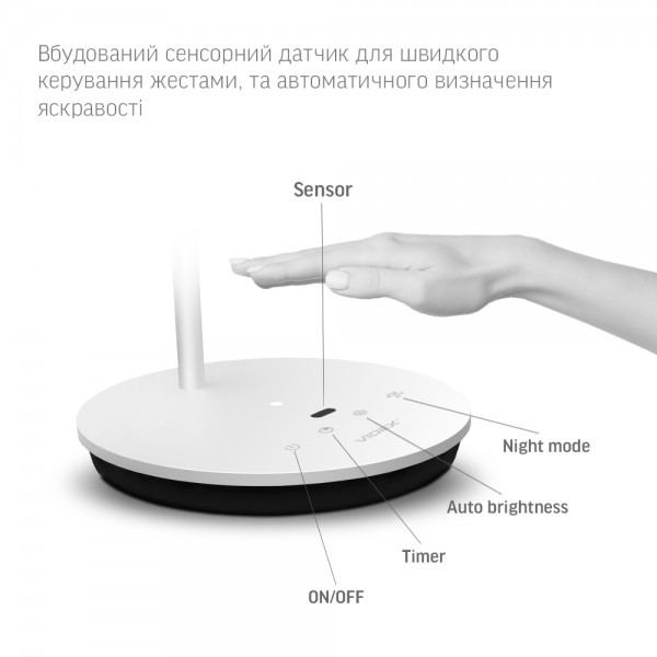 LED лампа настольная VIDEX VL-TF15W 20W 4100K белая (VL-TF15W)