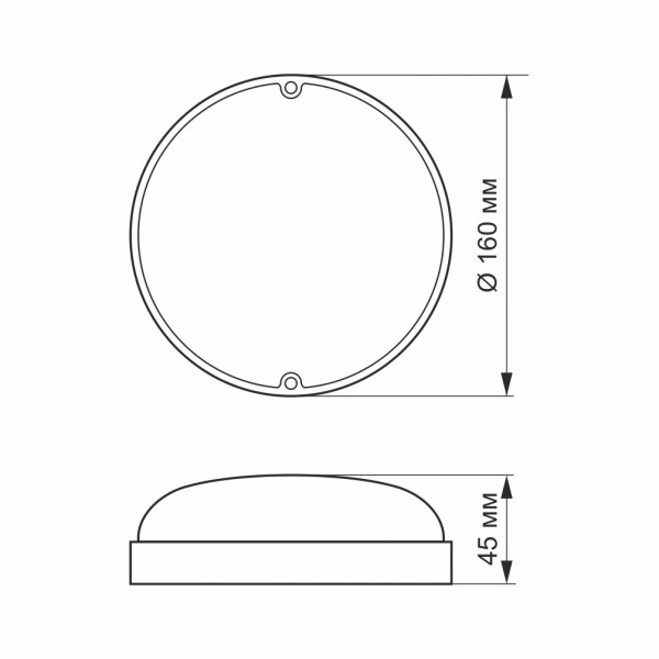 LED светильник IP65 круглый VIDEX 9W 5000K белый (VL-BHR-095PW)