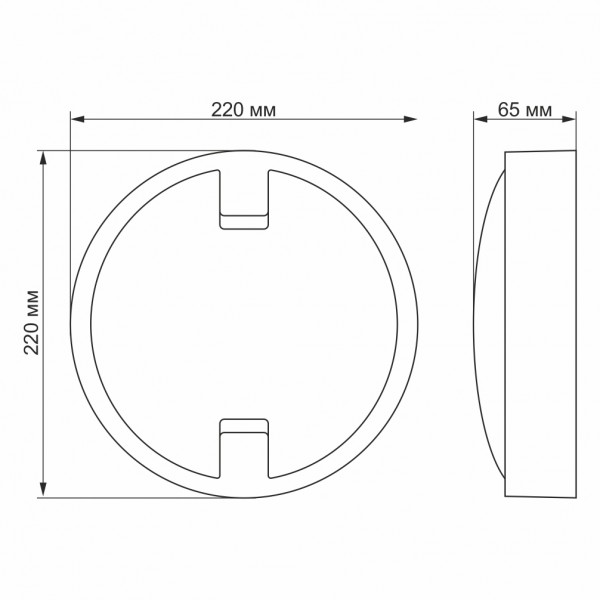 LED світильник IP65 круглий VIDEX 18W 5000K сенсорний (VL-BH12R-185-S)