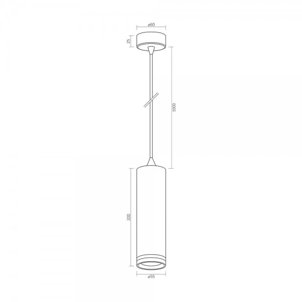 Светильник VIDEX под лампу GU10 SPF05D подвесной белый (VL-SPF05D-W) 26837