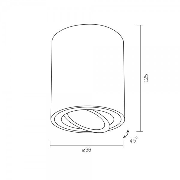Светильник VIDEX под лампу GU10 накладной Белый (VL-SPF13A-W) 27152