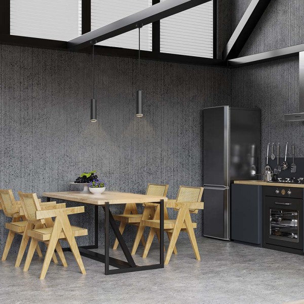 Светильник VIDEX под лампу GU10 SPF05D черный подвесной (VL-SPF05D-B) 26836