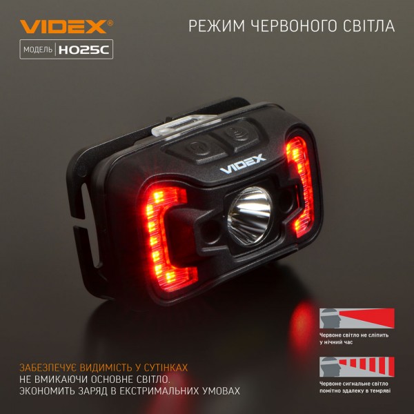 Налобный светодиодный фонарик VIDEX VLF-H025C 310Lm 5000K (VLF-H025C)