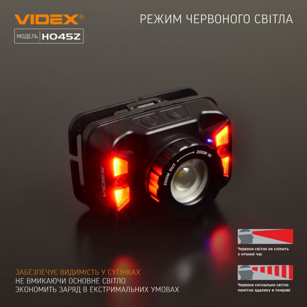 Налобный светодиодный фонарик VIDEX VLF-H045Z 270Lm 5000K (VLF-H045Z)