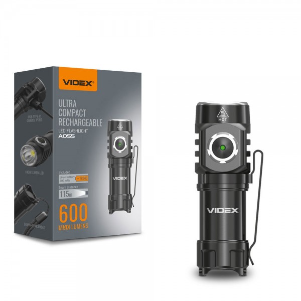 Портативный светодиодный фонарик VIDEX VLF-A055 600Lm 5700K (VLF-A055)