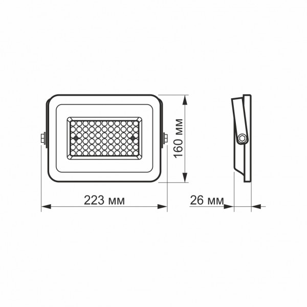 Светодиодный прожектор VIDEX F2e 50W 5000K (VL-F2e-505W)