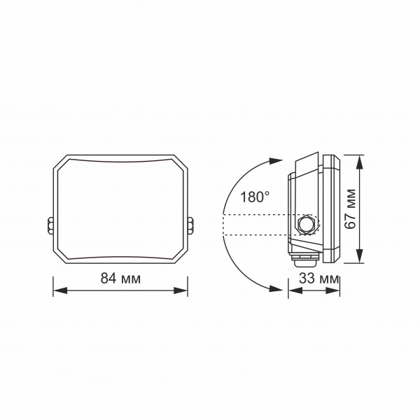 Світлодіодний прожектор VIDEX F3 10W 5000K 220V Black (VLE-F3-0105B)