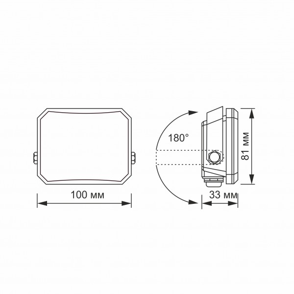 Світлодіодний прожектор VIDEX F3 20W 5000K 220V Black (VLE-F3-0205B)